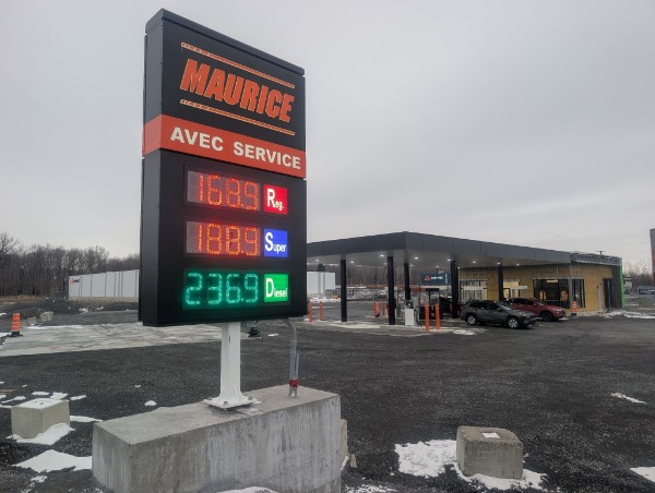 Prix essence Pétroles Maurice Contrecoeur 168,9